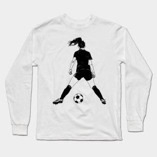 Female Soccer Player Long Sleeve T-Shirt